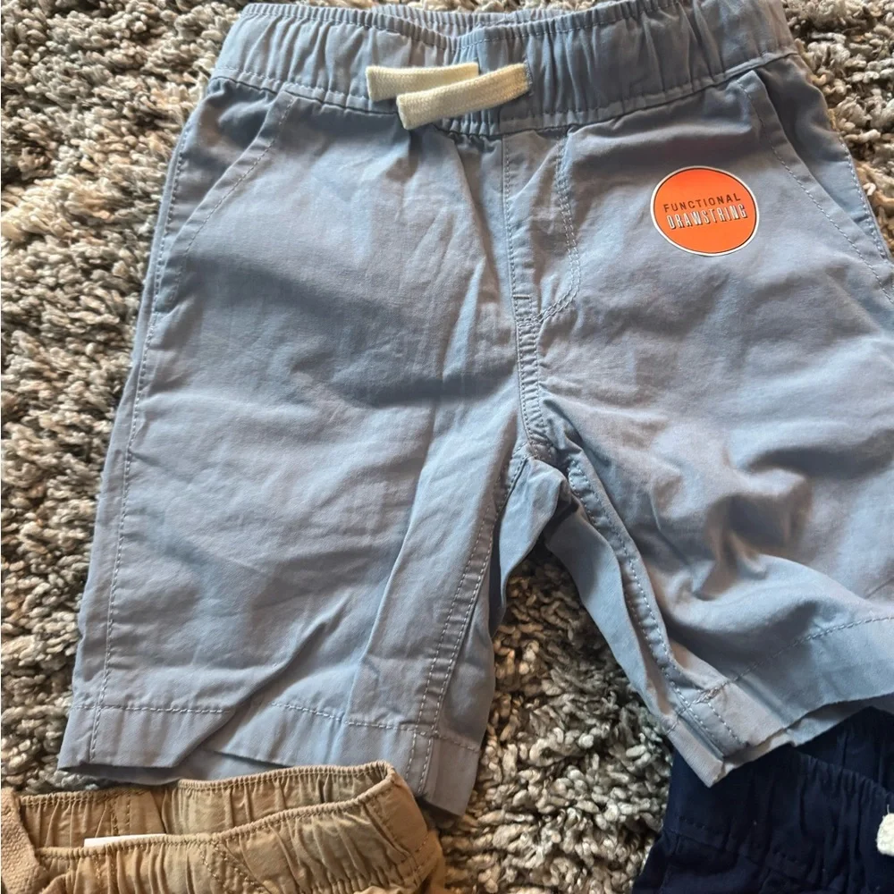 The Children's Place Kids Shorts Trio - Light Blue, Tan, Navy